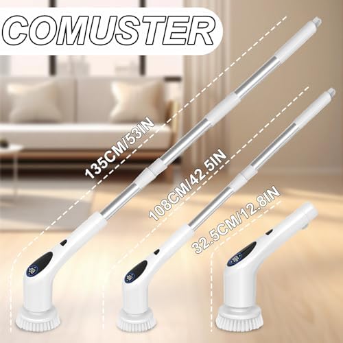 COMUSTER Electric Spin Scrubber with 9 Brush Heads 1