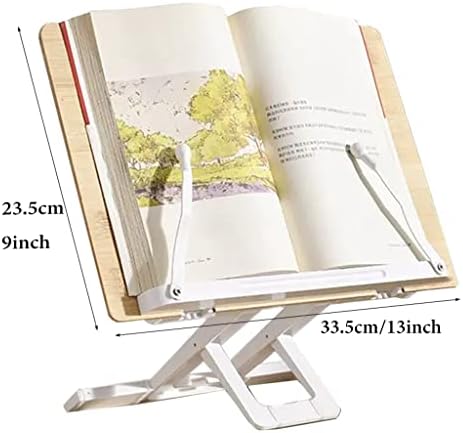 Adjustable Height Wooden Floor Stand for Books Laptops