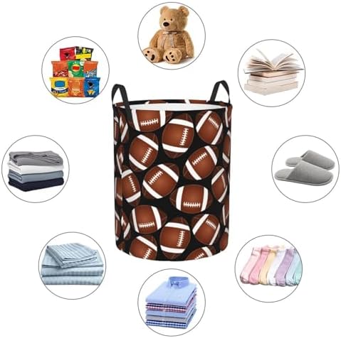 American Football Laundry Hamper with Handles - Large Collapsible