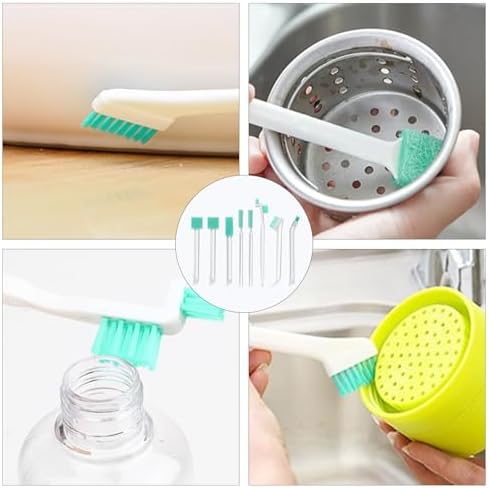 Ice Maker Cleaner Set 8pcs Crevice Brushes 2pcs Drain Pipe Brush