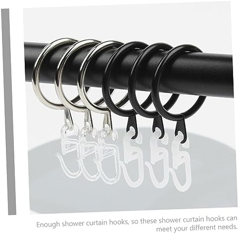 MAGICLULU 50pcs Plastic Curtain Hooks Easy Install Remove
