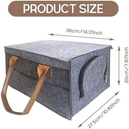 Qivine Foldable Dinner Plate Storage Box with Lids