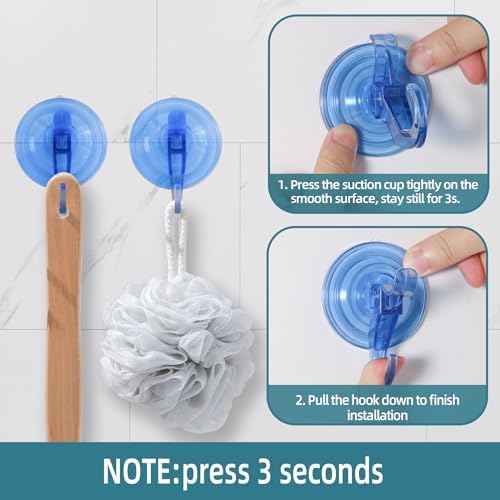 Antimbee Suction Hooks 5 Pack - Dual Hooks 11 lbs Capacity