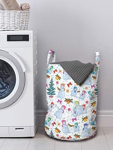 Ambesonne Christmas Laundry Bag with Handles 1