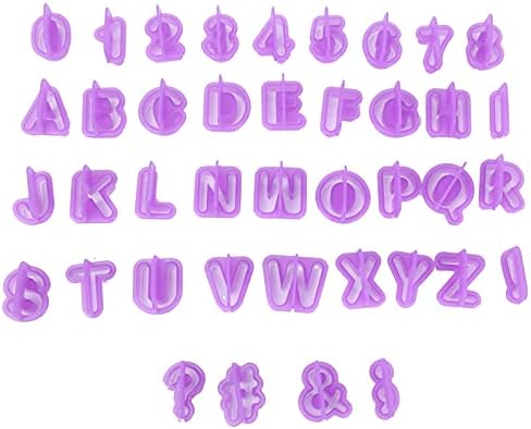 40Pcs Alphabet Number Silicone Biscuits for Baking