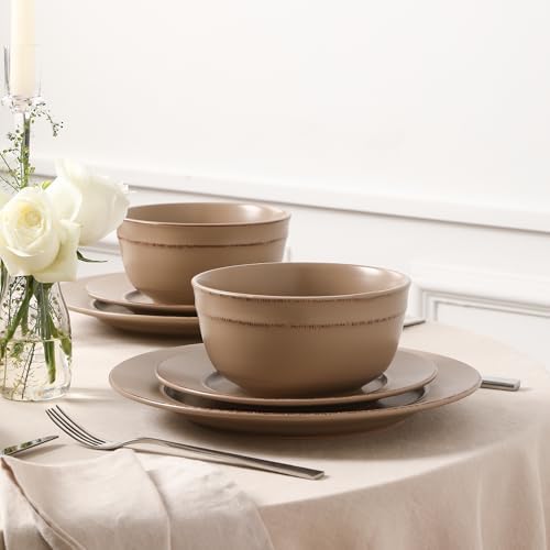 Earth Clay Hazel 12-Piece Stoneware Dinnerware Set 1