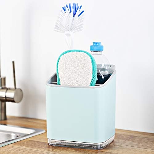 Minky Homecare Sink Caddy Sponge Holder with Tray and Drainage Spout Pastel Green