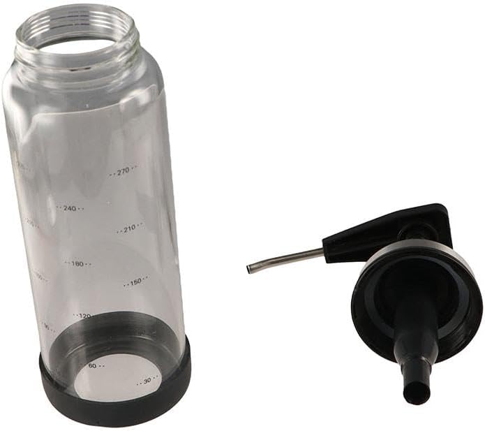 Glass Sauce Squeeze Bottle with Stainless Steel Spout 300ML 1