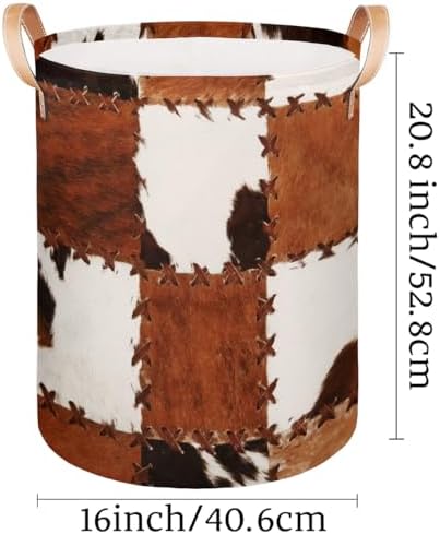 Bardic Retro Cows Laundry Basket 16W x 20H