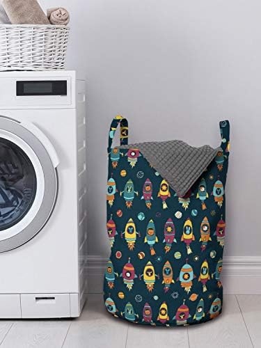 Ambesonne Lion Laundry Bag 13 x 19 Multicolor
