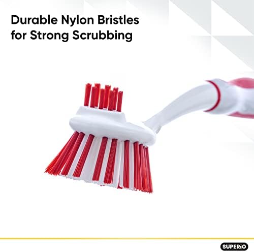 Superio Dish Brush with Handle Double Sided Cleaning Brush