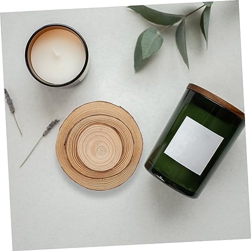 MAGICLULU 9 Pcs Wooden Coasters with Scented Candle Holders
