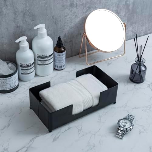 MyGift Modern Matte Black Metal Paper Towel Holder