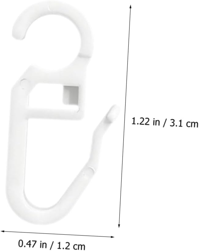MAGICLULU 50pcs Plastic Curtain Hooks Easy Install Remove