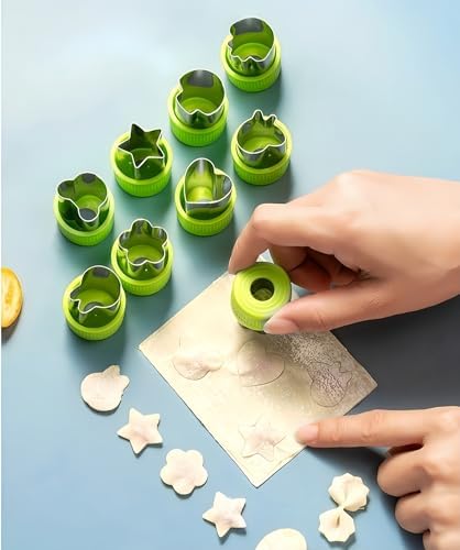 zbstream 12pcs Purple Vegetable Cutter Shapes Set for Kids Baking