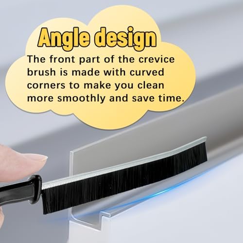 Pinsit 4Pcs Crevice Cleaning Brush Set with Hooks for Kitchen and Bathroom