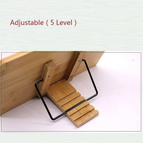 Adjustable Bamboo Book Stand with Foldable Design 1