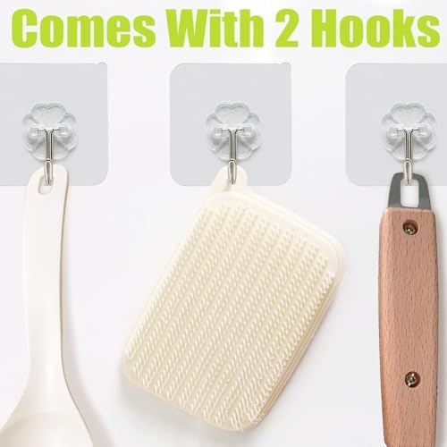 2 PCS Vegetable Brush with Hanging Hooks and Soft Bristles