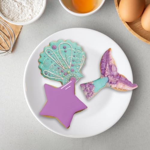 Mermaid Dreams Cookie Cutter Set 3 Piece Tin-Plated Steel Silver