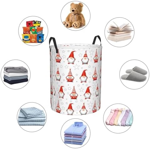 Gnomes Foldable Laundry Hamper with Handles M 1