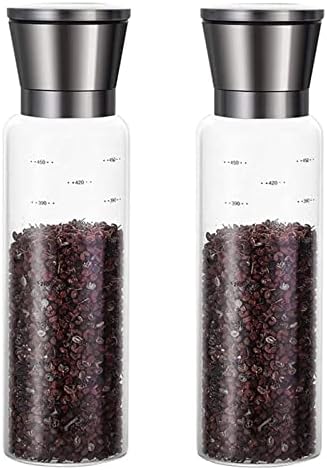 ZAEGO Refillable Pepper Mill Set Of 2 Silver