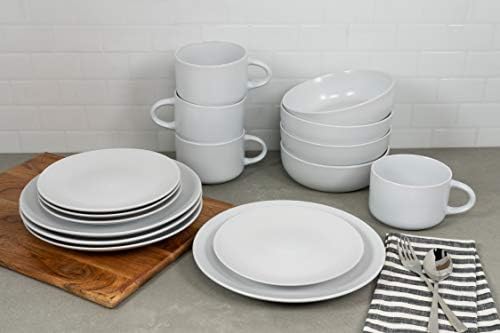 10 Strawberry Street Wazee Matte Coupe Dinnerware Set of 16 1