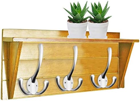 IBosins 6 Pack Heavy Duty Coat Hooks with 24 Screws Matte Nickel