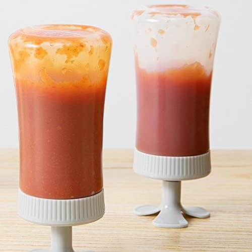 Tmay Squeeze Sauce Bottle with Inverted Design and Non-Spill Tip