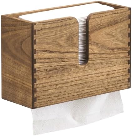 KIRIGEN Wood Paper Towel Dispenser - Wall Mounted and Countertop