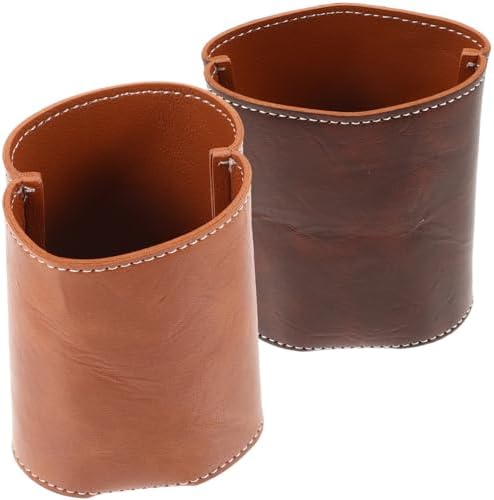 Zerodeko 4pcs PU Leather Beer Can Cooler Set