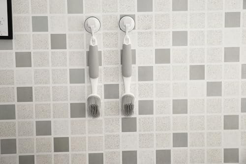 AMORBASE Dish Scrubber with Scraper Tip and Soft Bristles 1