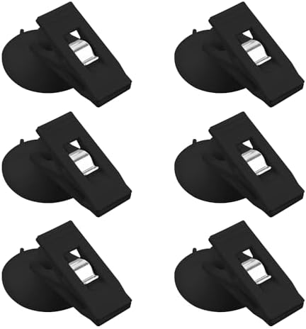 6PCS Suction Cup Shower Curtain Clips Holder for Bathroom Kitchen Refrigerator
