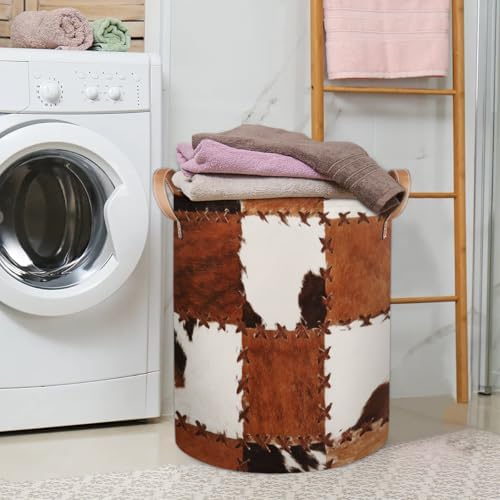Bardic Retro Cows Laundry Basket 16W x 20H