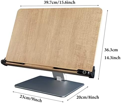 Adjustable Book Stand for Reading Hands-Free Cookbook Holder with Paper Clip