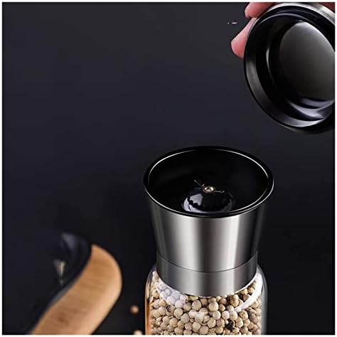 ZAEGO Refillable Pepper Mill Set Of 2 Silver