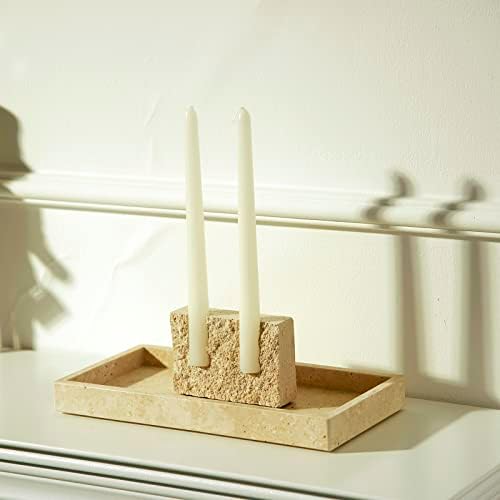 100 Travertine Wine Coaster - Marble Taper Candle Holder