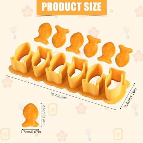 Mini Goldfish Cookie Cutter Set 6 Pieces Yellow