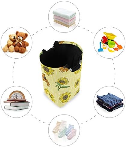 Susiyo Yellow Sunflowers Laundry Basket Foldable Hamper