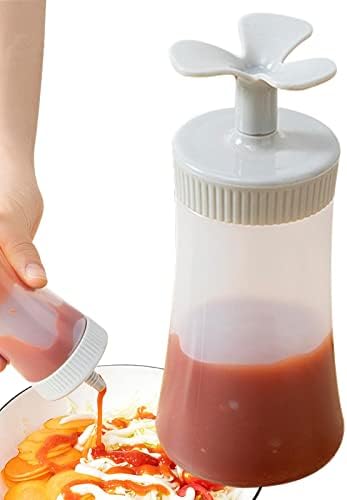 Tmay Squeeze Sauce Bottle with Inverted Design and Non-Spill Tip