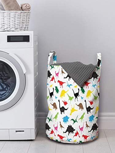 Ambesonne Dinosaur Laundry Bag - 13x19 Multicolor