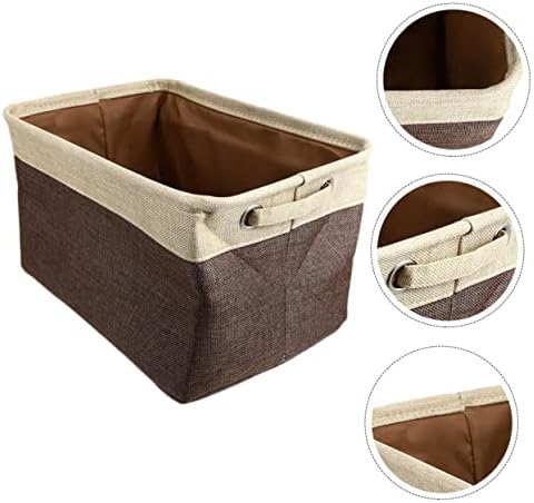 Folding Wicker Storage Basket with Lid for Home Organization 1