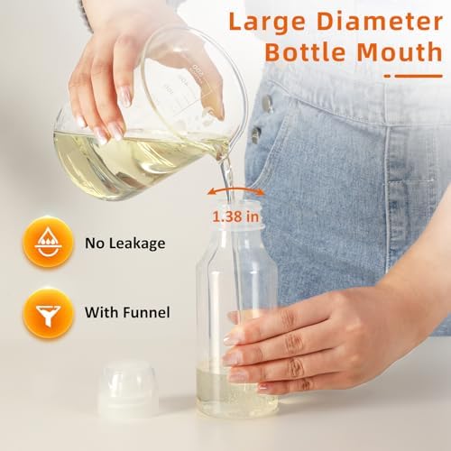 VOOCAT 8 oz Condiment Squeeze Bottles Set of 4