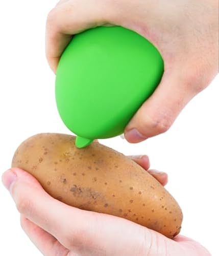 2pcs Vegetable Brush with Non-Slip Grip and Dots Remover