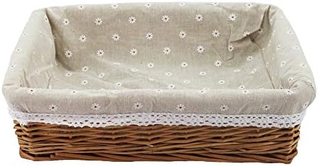 Kingwillow Rectangular Wicker Storage Basket - Natural