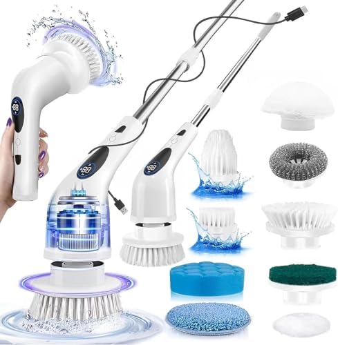 COMUSTER Electric Spin Scrubber with 9 Brush Heads 1