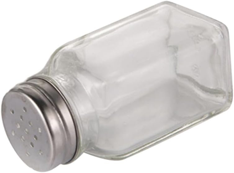 OKUMEYR Square Glass Condiment Bottles Set for Home BBQ