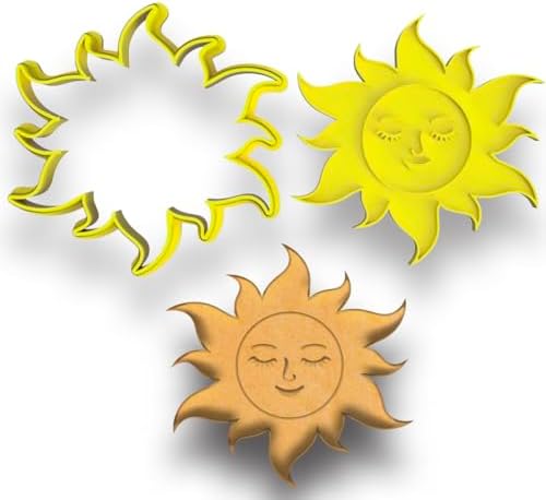 Celestial Sun Cookie Cutter Stamp Set - 4x395 Inches