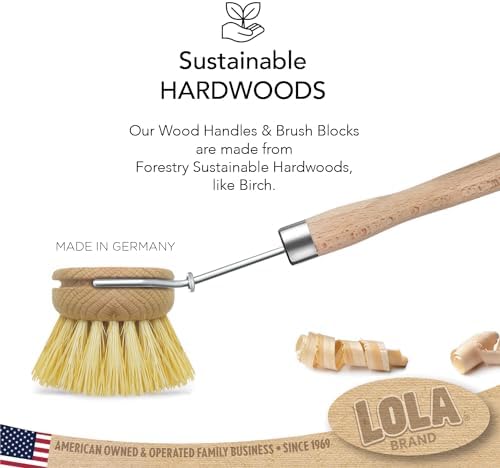 LOLA Original Tampico Brush - Sustainable Wood Handle 2 Diameter