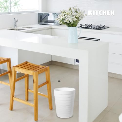 UUJOLY Small Trash Can 18 Gallon White 1