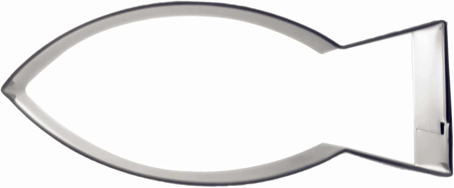 Comais Large Fish Cookie Cutter - 46 Inch Stainless Steel Jesus Fish Mold